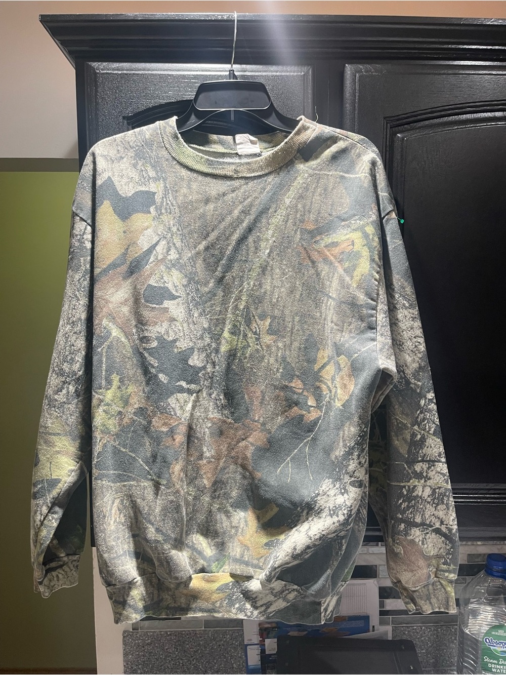 Vintage Men’s Mossy Oak Field Staff Camo Crewneck Sweatshirt Size Large